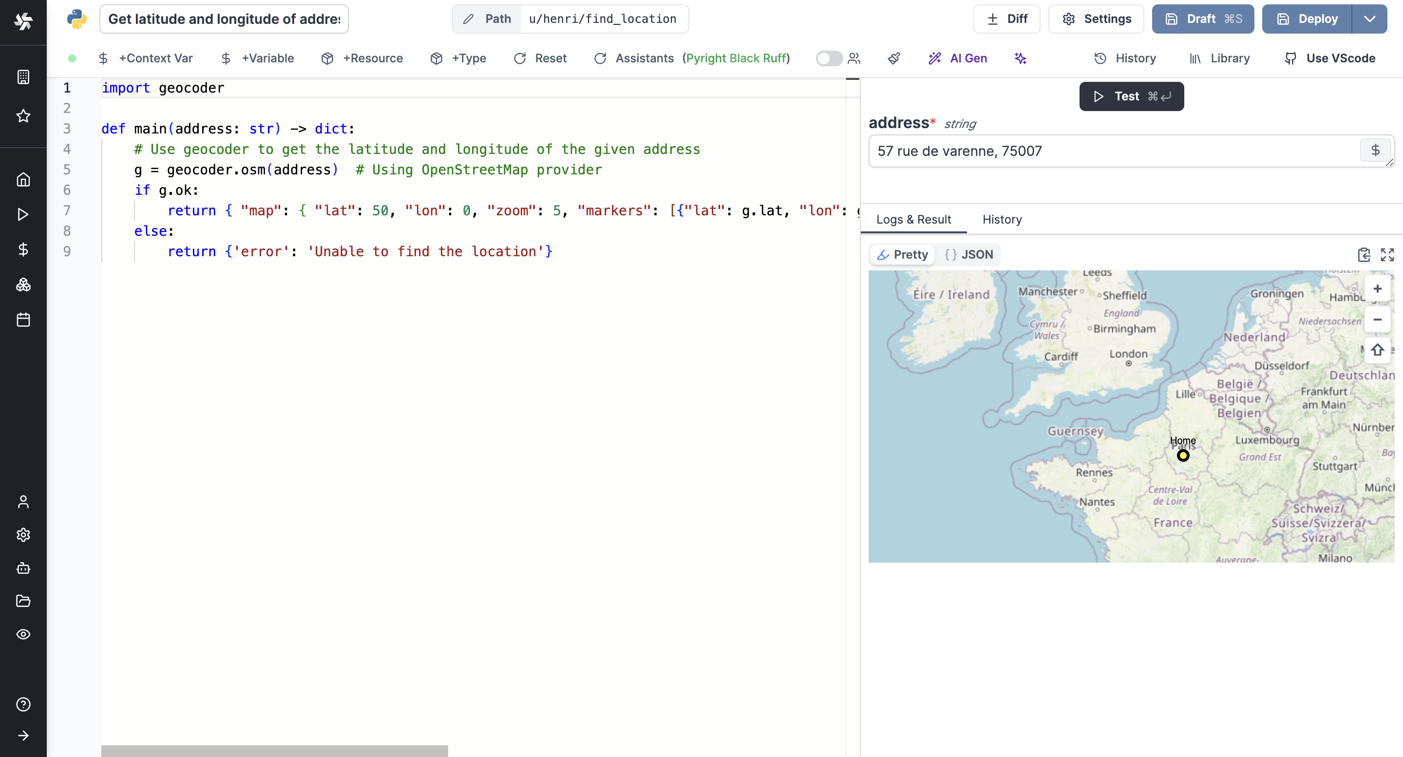 Find location Find location