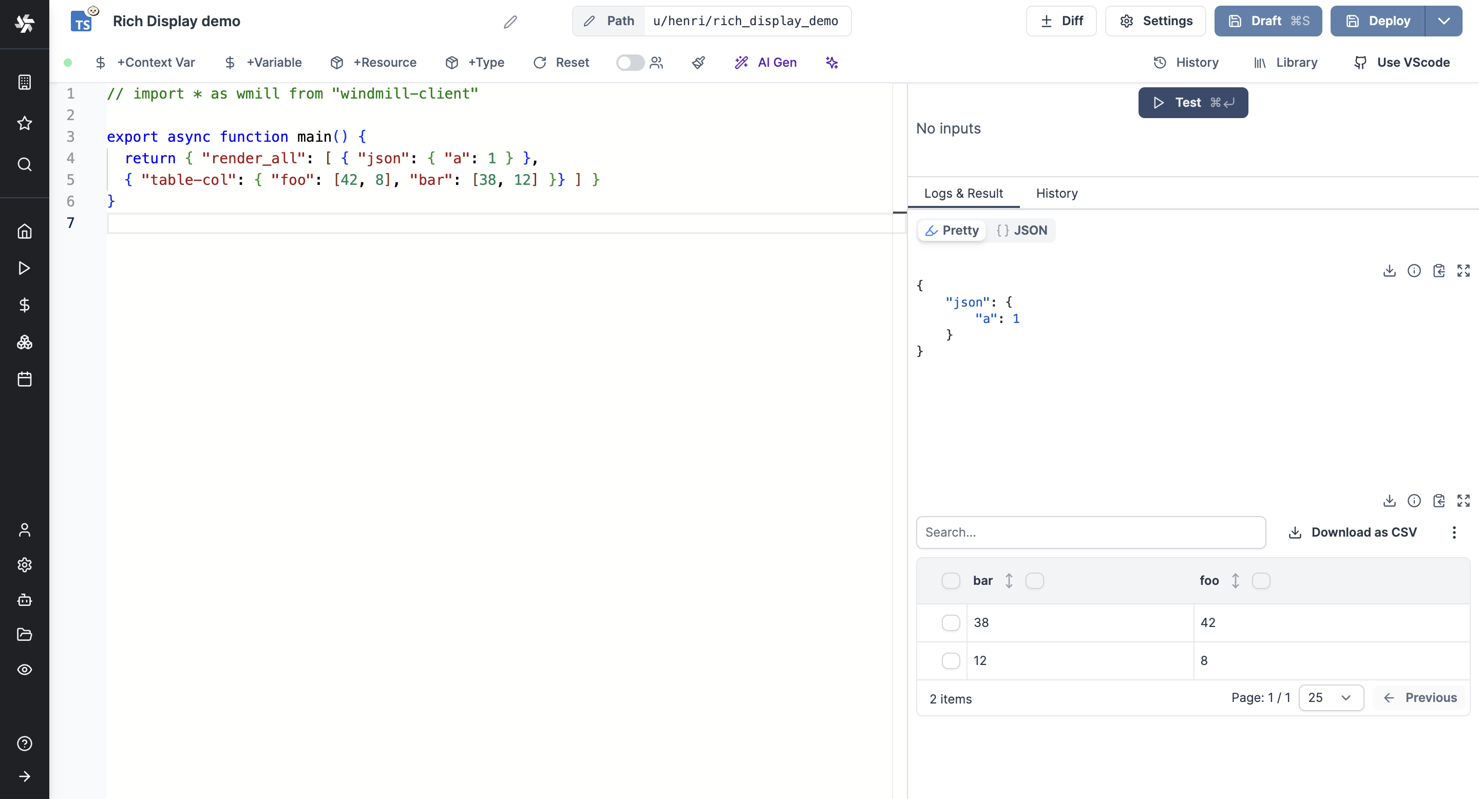 Rich display Render All Rich display Render All